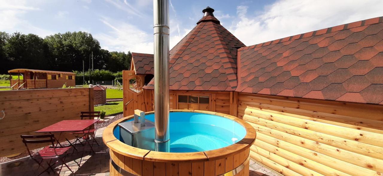 Kota Scandinave Avec Son Bain Nordique Privatif - Gite Du Moulin 62130 Pierremont Bagian luar foto